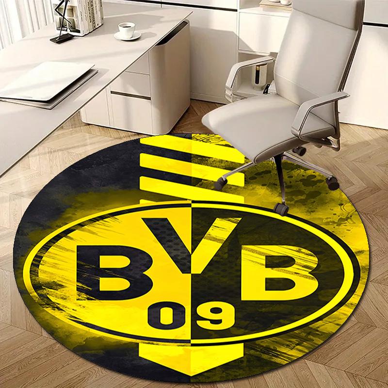 1 ks Fotbalový tým (57) Designový kulatý koberec s potiskem pro ložnici, obývací pokoj, domácí dekoraci, předložky, podložka, protiskluzová podložka, koberec k posteli