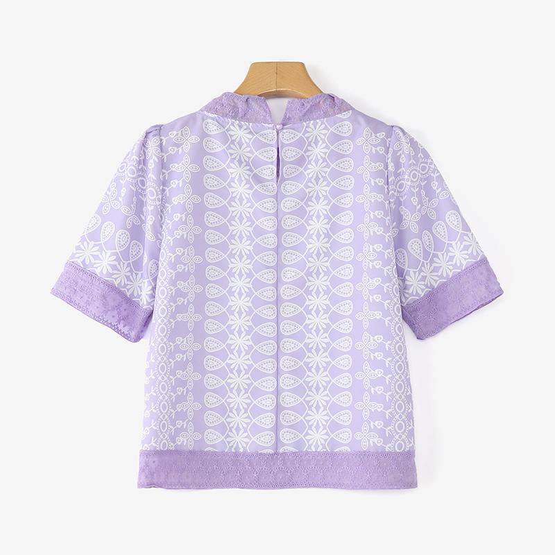 ZANZEA Women Casual Round Neck Summer Short Sleeve Floral Blouse