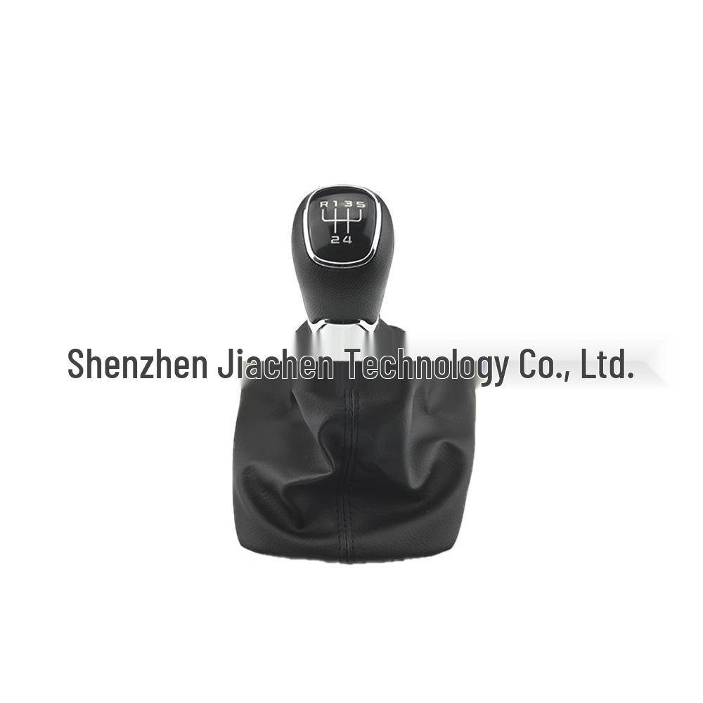 Gear Shift Knob with Chrome Lever and Leather Boot for Skoda Octavia A5 A6 (2004-2012)