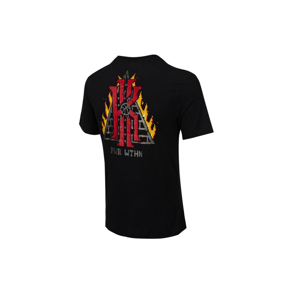 Nike Kyrie Irving Basketball Print Crew Neck Short Sleeve T-Shirt Men Tops Black DJ1567-010