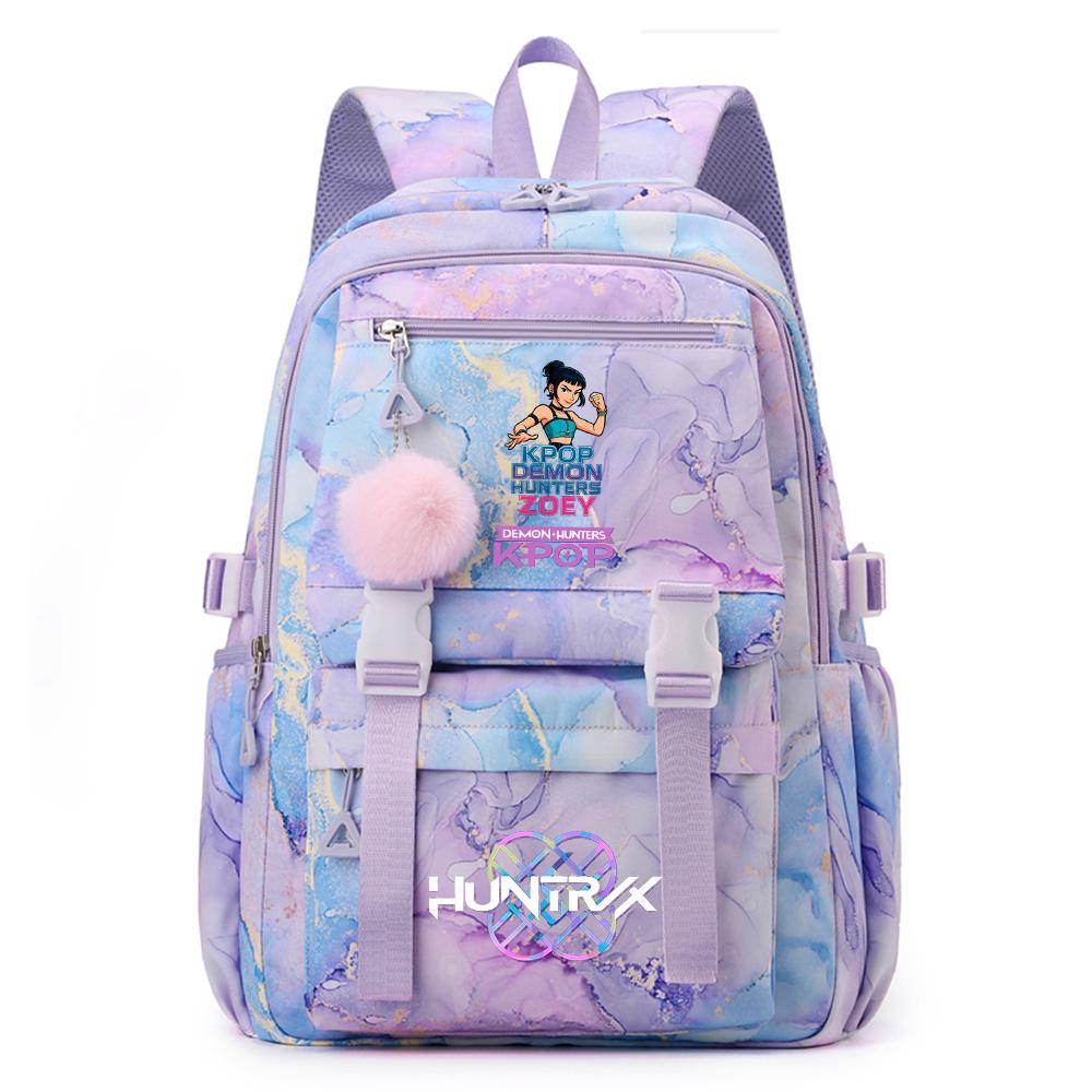 Cartoon Demon Hunters Printed Backpack Schoolbag for Teenager Student Girl Boy Bookbag Large Capacity Waterproof Travel Bag Mochila