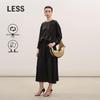 2026 Summer A-Line Pleated Tie-Waist Long Skirt
