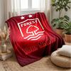 Coperta in Flanella Nottingham Forest FC con Testo Nome Personalizzato Logo Calcio Coperta in Pile Personalizzata Regalo Speciale per Divano Camera da Letto Casa