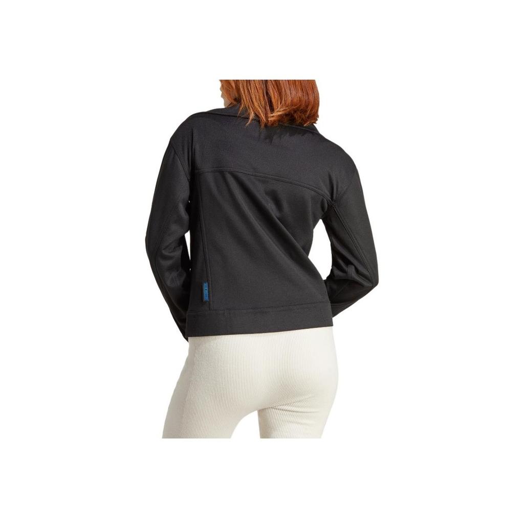 Adidas Originals Solid Color Sports Jacket Women Jackets Black IB5796