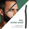 Metal Eyebrow Trimmer Stainless Steel Unisex Manual Eyebrow Beard Trimmer with 6 Blades for Hair Black