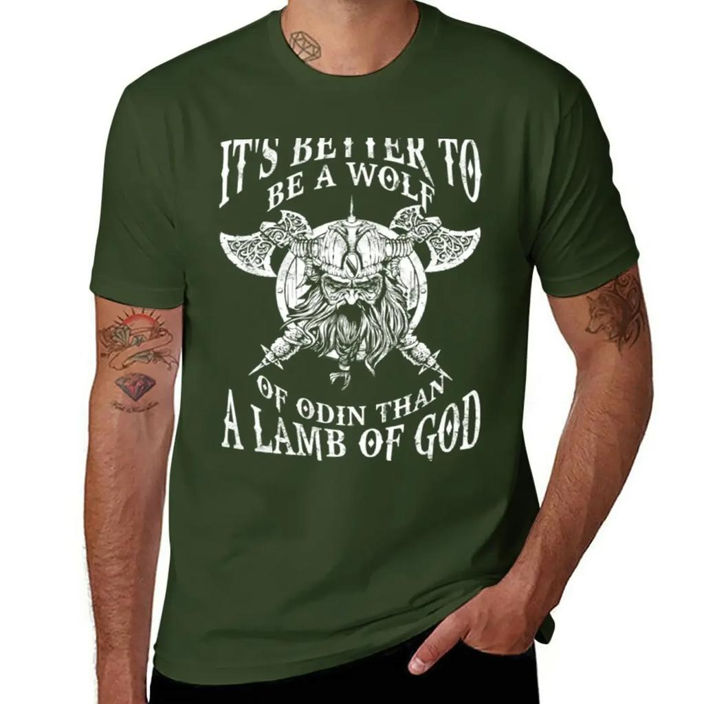 Be a wolf of Odin - Better than a lamb of God T-Shirt tees hippie clothes plain plain white t shirts