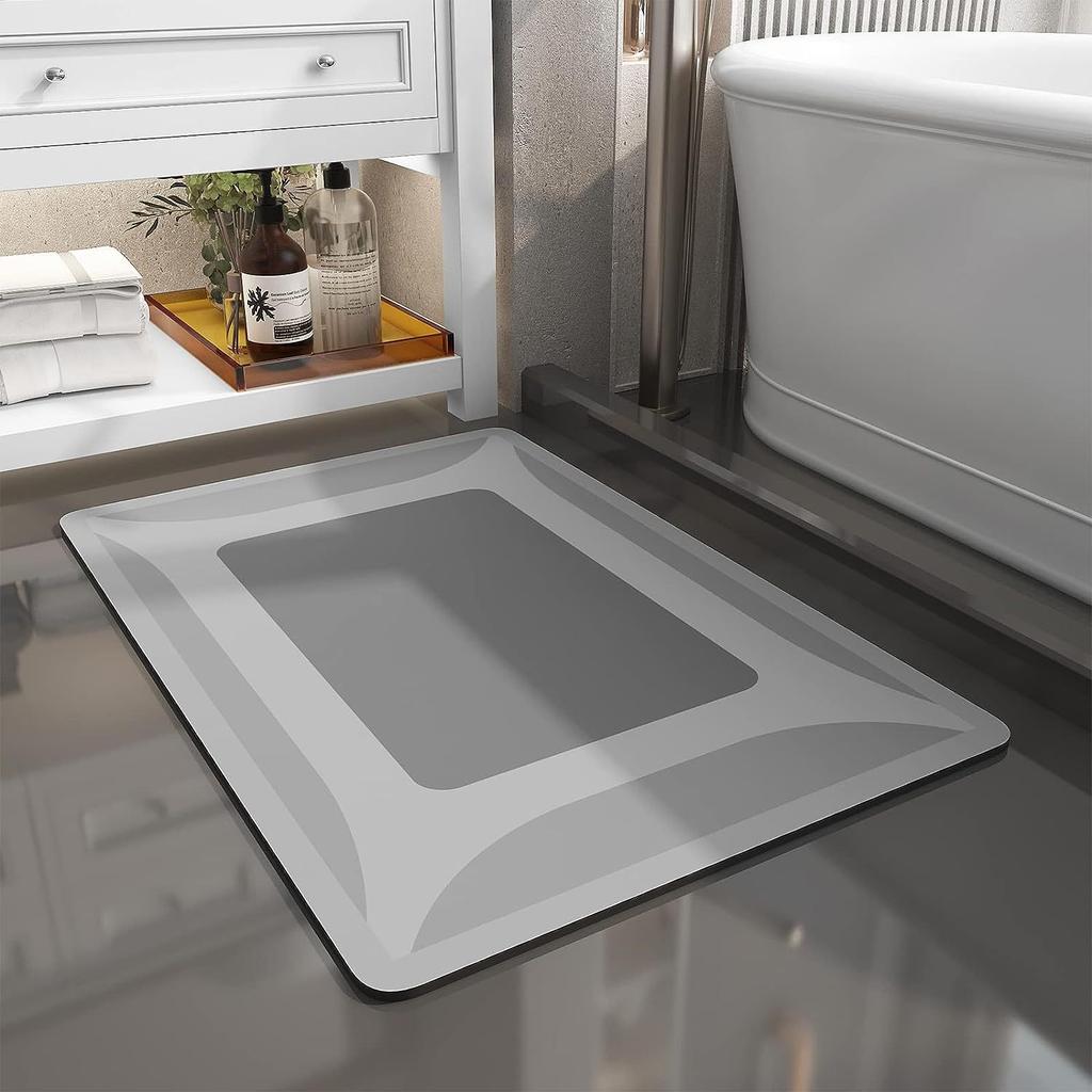 Minimalist Solid Color Floor Mat Diatom Mud Style Floor Mat Home Kitchen Floor Mat Bathroom Door Foot Mat Bathroom Floor Mat