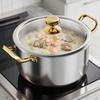 Double Handle Non-stick Pot with Glass Lid Hot Pot Pots Easy To Clean Slow Cooker Dormitory