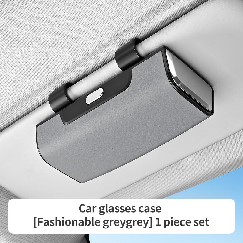 New Car Visor Glasses Case Premium ABS Flocking Inner Auto Glasses Organizer Storage Case Anti-Scratch Eyeglasses Protection Box