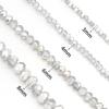 3 4 6 8mm Faceted Crystal Beads Silver Glass Beads Loose Spacer Beads For Jewelry Making DIY Craft Bracelet Necklace Accessories