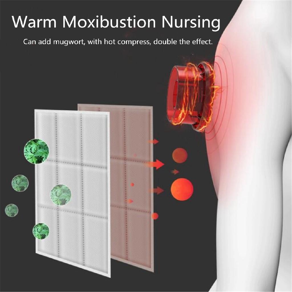 Handheld Electric Vibrating Neck Back Massager Relax Body Warm Moxibustion Nursing Device Multifunctiona Hammer Massager
