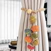 2Pcs Pumpkin Curtain Tiebacks Adjustable Rustic Curtain Ties Pumpkin String Curtain Holders for Home