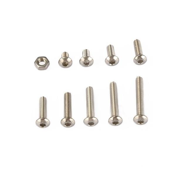 340PCS/SET M3 Stainless Steel Hex Socket Screws Nut Set With Box nut sock  metic nut and bolt assortment  thumb screw m3 color