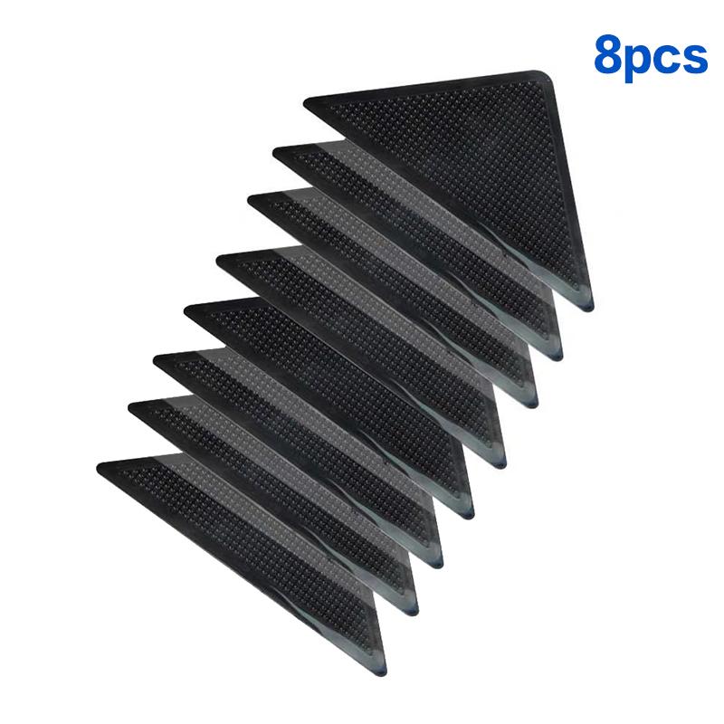 4/8 Pieces Triangle Carpet Fixing Stickers Non-Slip Stickers Suitable For Tile Floor Carpet Mat Stickers