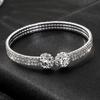 Elastic Diamond Bracelet, Gold and Silver Claw Chain Open Bracelet Bridal Rhinestone Full Diamond Bracelet Women