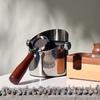 Dongling 51mm 3-Oor Koffiemachine Handvat 304 Roestvrij Staal Bodemloze Portafilter Houten Handvat Koffie Accessoire
