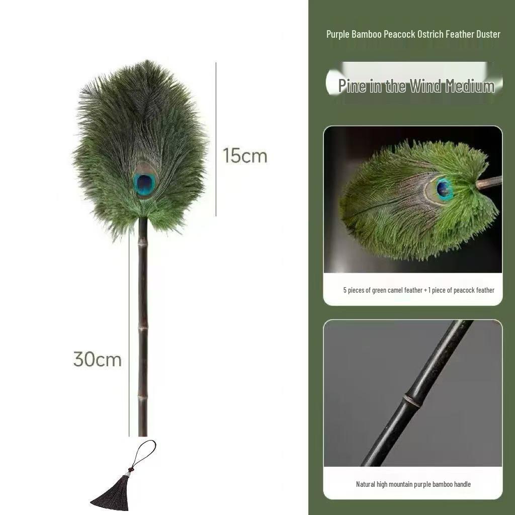 Pfauenfeder Staubwedel mit verlängerter Reichweite für Fugen
