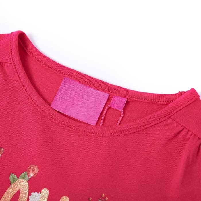 Kids' Long-sleeved T-shirt Bright Pink 92/104/116/128/140