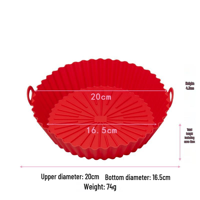 Customized Silicone Air Fryer Baking Pan, High-Temp Resistant, Reusable, Oven & Microwave Safe