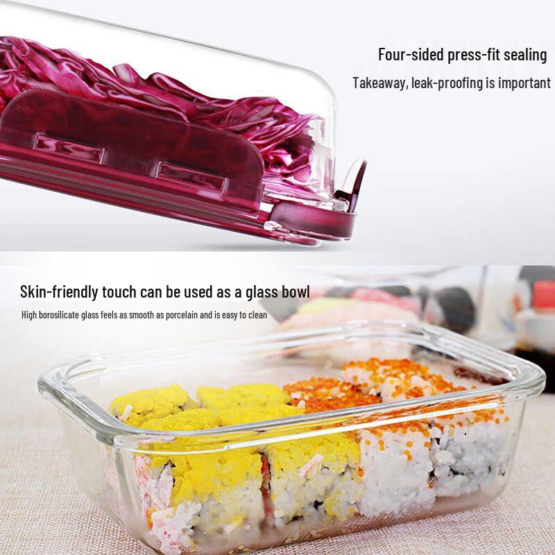 Chuangde Heat-Resistant Glass Lunch Box & Food Storage Set