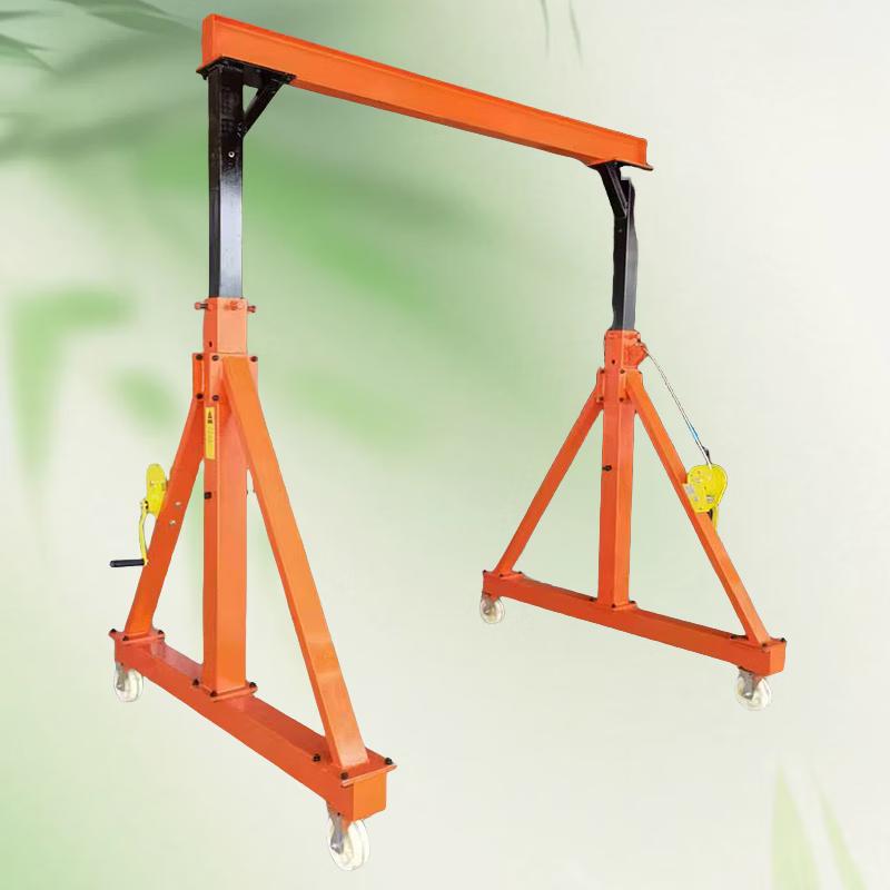 Deyu Gongpin 2-Ton Mobile Gantry Crane with Double-Chain Electric Hoist