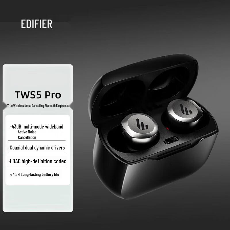 

Edifier TWS5 PRO True Wireless Active Noise Cancelling Bluetooth Earbuds