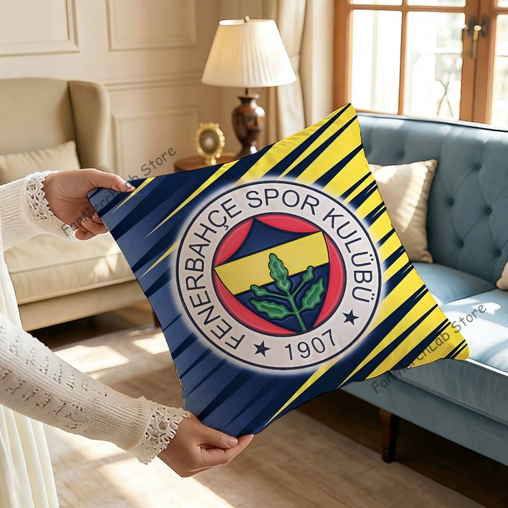Turkey FFenerbahceSE Pillow Case Ultra Soft Skin Friendly Fabric Cloud Like Comfort  Concealed Zipper