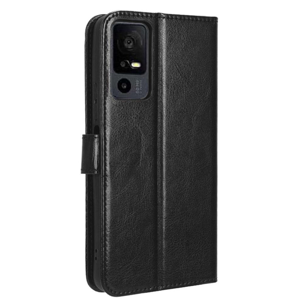 Wallet Case for TCL 40 XE/40 X T601D/NxtPaper 5G Crazy Horse Texture PU Leather Phone Stand Shockproof Cover