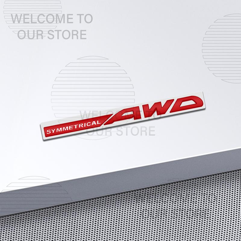 Car Decor Metal SYMMETRICAL AWD Letter Emblem 3D Sticker For Subaru Forester Leone Impreza Legacy Outback Tail Rear Trunk Decals EP1