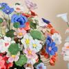 Handmade Ceramic Simulation Flower Realistic Fake Colorful Blossom Decoration Artificial Flower with Stem DIY Vase Decoration
