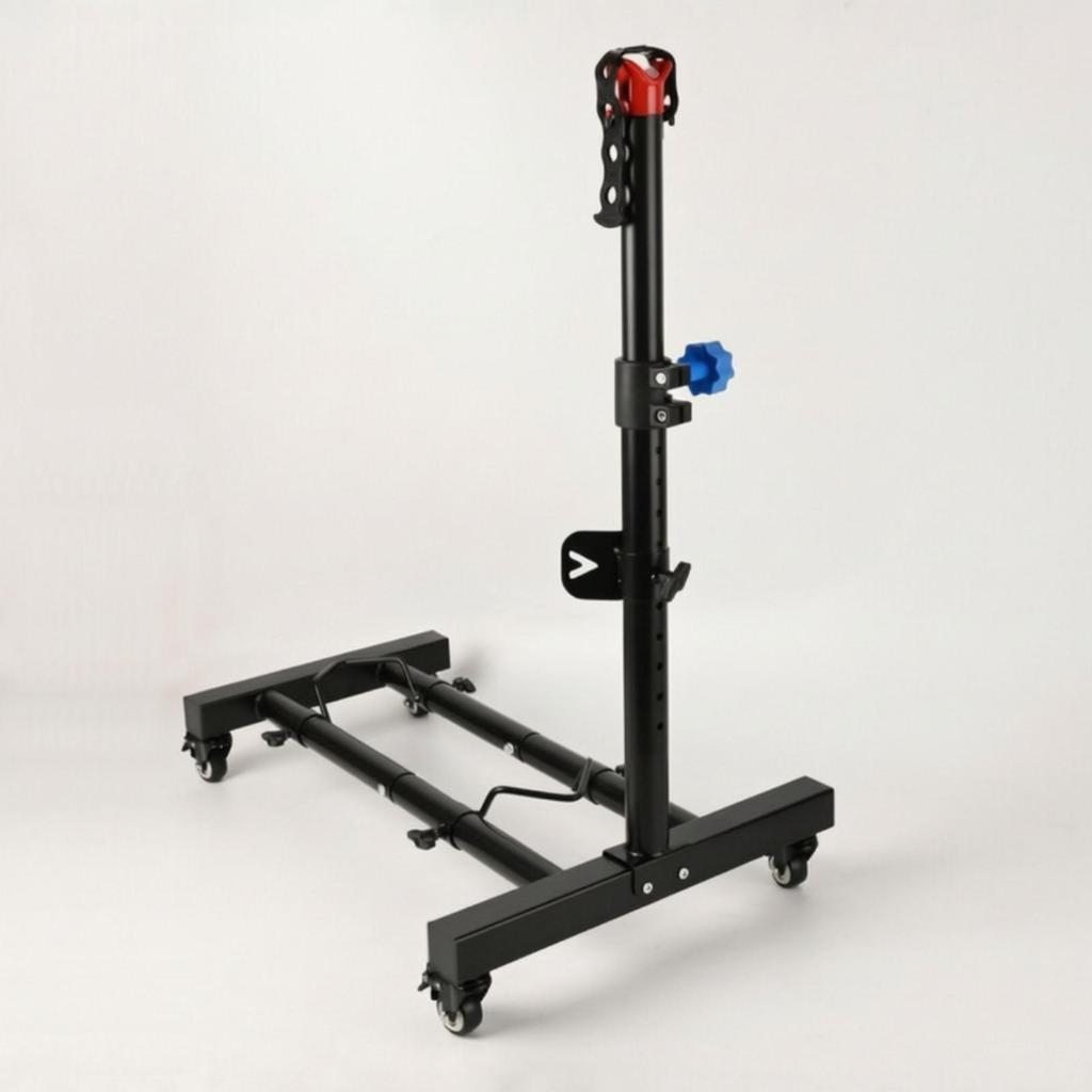 Floor Bike Stand with Wheels Mobile Upright Cycle Movable for Workshop