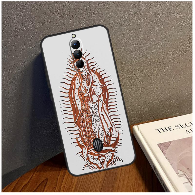 

Guadalupe San Judas Wood Case For Nubia Red Magic 9 Pro Plus RedMagic 8 8S Pro Plus 5G 5S 6R 6 7 6S 7S Pro Cover Red Magic 5S