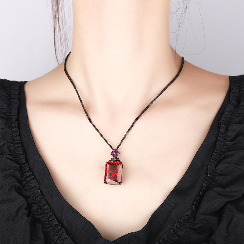 Jewelry Bird'S Nest Cut Black Gold Vintage Pendant Necklace Main Stone 15 * 20