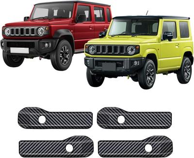 OKAYOHINN Jimny Nomad JC74W Inner Door Handle Inner Door Bowl Door Knob Interior Custom Interior Panel ABS 4 Pieces Fiber Covers, Covers, Covers,