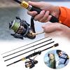 SOUGAYILANG Fishing Rod and Reel Carbon Fiber Baitcasting Rod and 14BB Aluminum Spool Spinning Reel