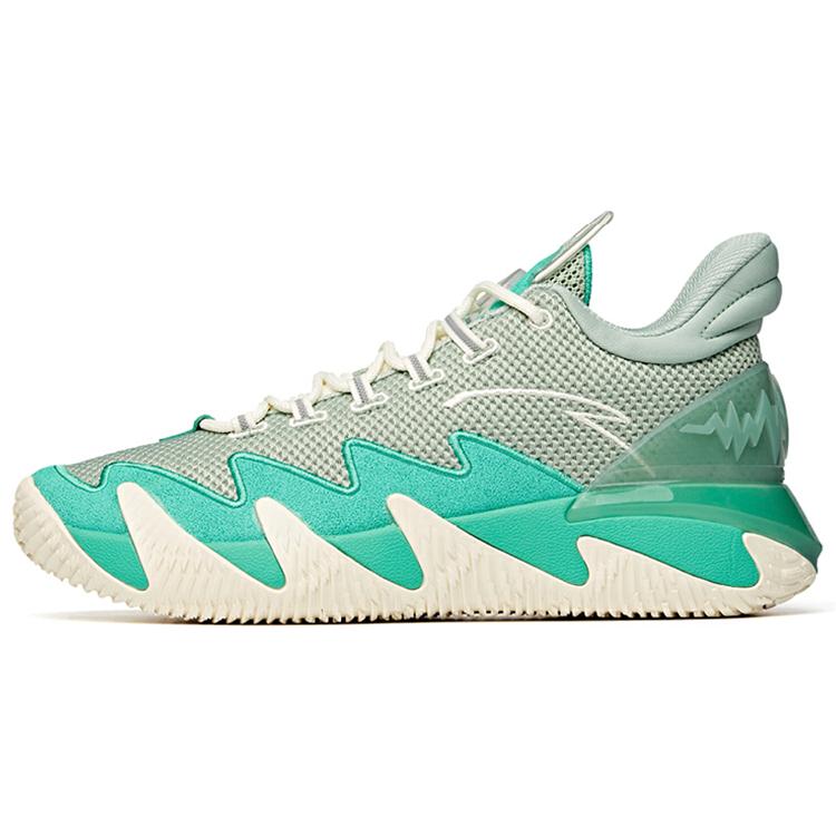 

new ANTA Reverse Blade Basketball Shoes Men Low Top Green/White 44.5