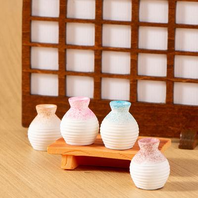 1:12 Dollhouse Miniature Antique Vase Flower Arrangement Bottle Small Mouth Empty Vase Home Garden Decor Doll House Accessories