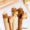 10pcs Cute Cartoon Bear Kapybara Themed Press Pen Plastic Erasable Neutral Pen Blue Ink Quick Drying Function Writing Tool