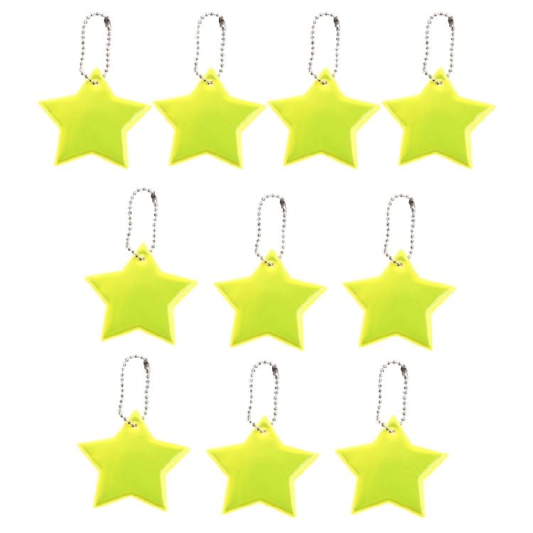 10x Personalized Outdoor Sport Keyrings Reflective Stars Safe Reflector Keychain