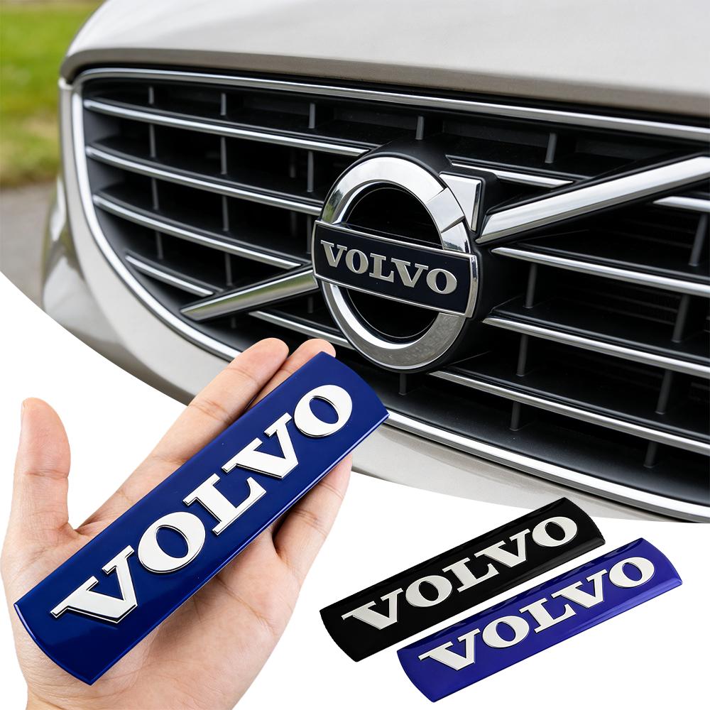 Car Front Grille Steering Wheel Logo Decoration Sticker Accessories For Volvo R Design T6 AWD C30 C40 C50 C70 S40 S60 S70 S80