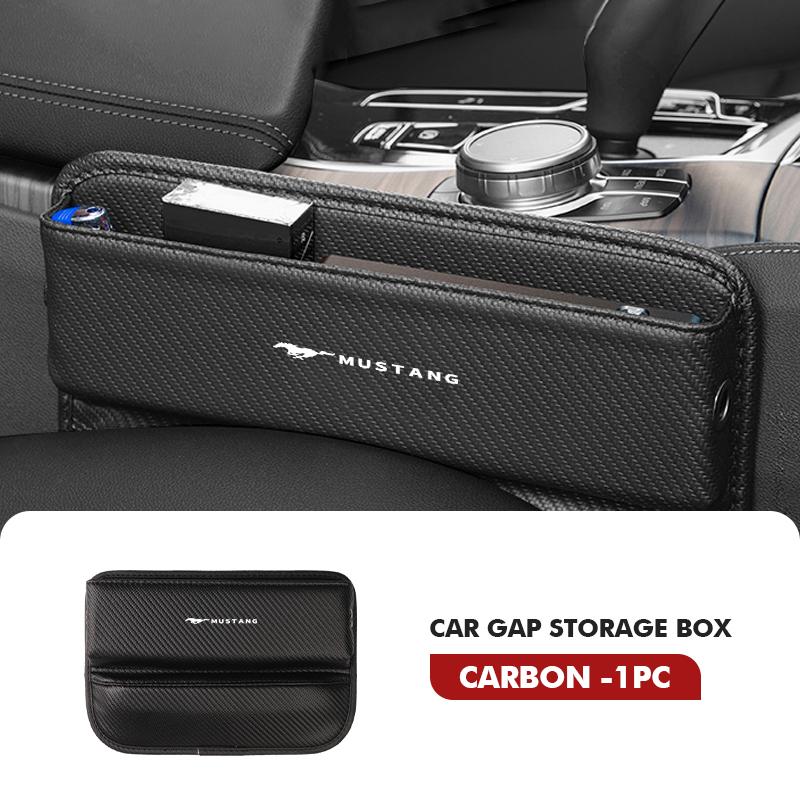 AKP1 Car Console Gap Storage Bag Leather Organizer Pouch Pocket For Ford mk2 mk3 Ranger Mondeo mk4 S-MAX Kuga Mustang Fusion
