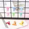 5PCS Cute Metal Clip Candly Color Metal Binder Clips Notebook Letter Paper Clip Office Clip