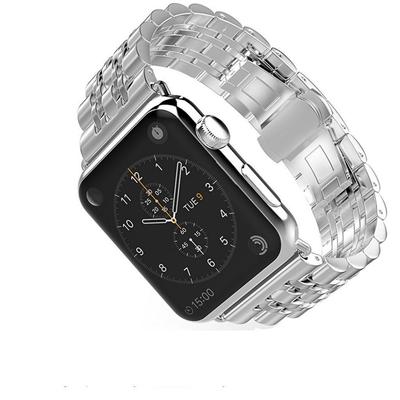 Armband für Apple Watch 44 mm, 40 mm, 42 mm / 38 mm, 45 mm, 41 mm, Edelstahl, kompatibel mit den Apple Watch-Serien SE, 6, 4, 3 und 7