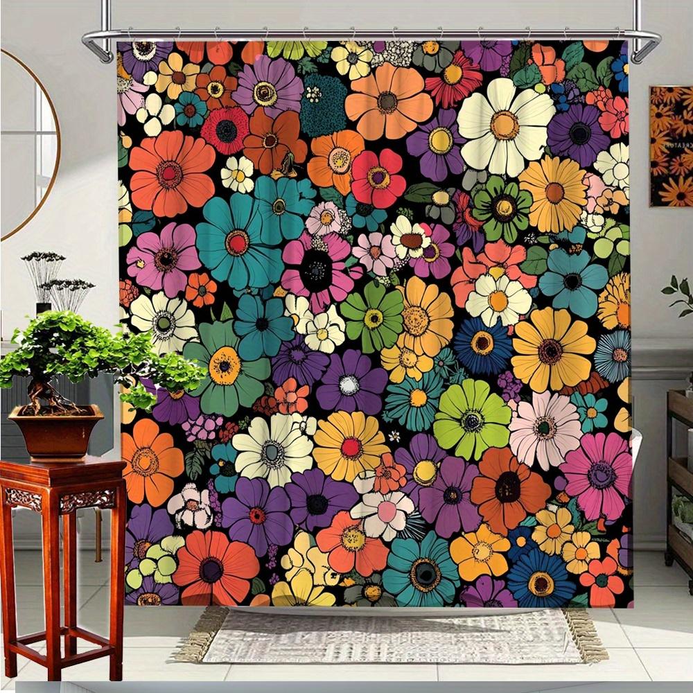 

1Pc Cute Elephant Lotus Shower Curtain, Creative Natural Animal Decoration, Adds Fun And Vitality, Brings Relaxing Bathing W60H190(CM)-1 Pcs