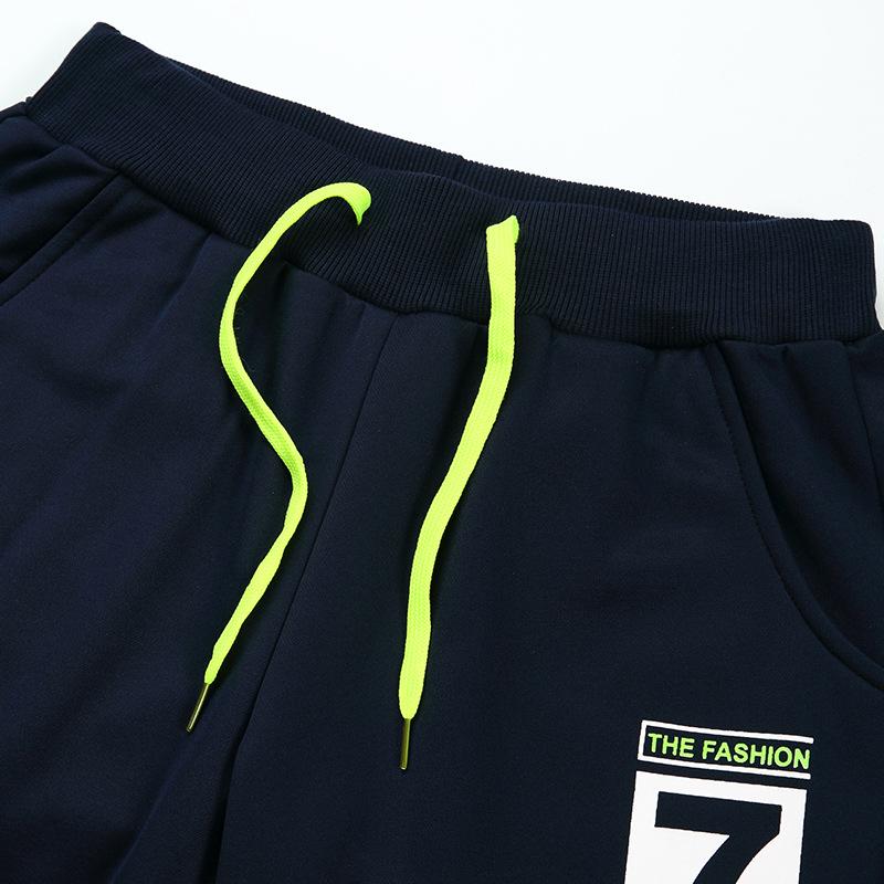 Jugend Frühling und Herbst Sportanzug Herren Kapuzenpullover 7-Druck Langarm-Sweatshirt
