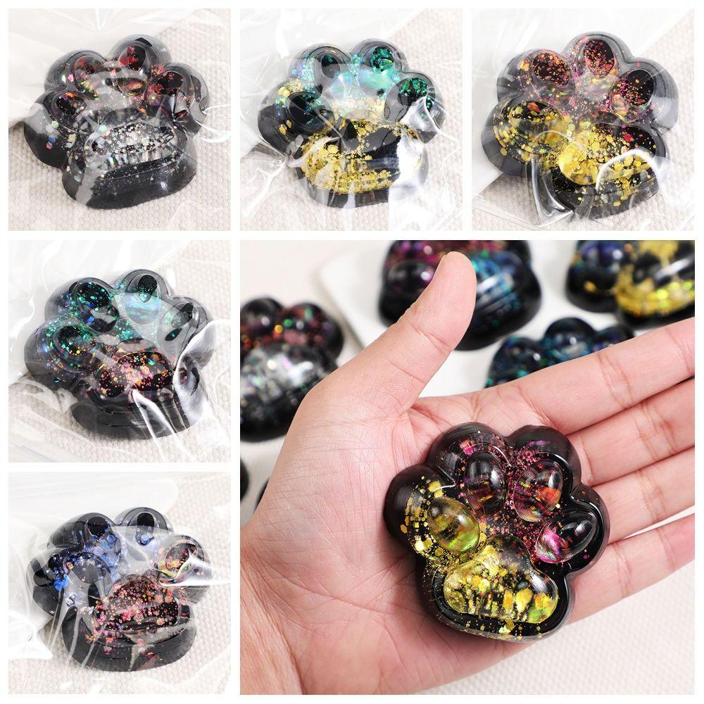 Shiny Cat Paw Squeeze Toy Blingbling Slow Rebound Cat Paw Pinch Toy  Practical Jokes
