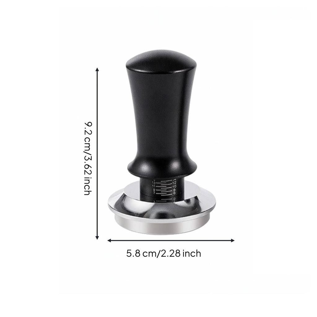 Coffee Tamper with Stainless-Steel Base Premium Espresso Puck Compressor