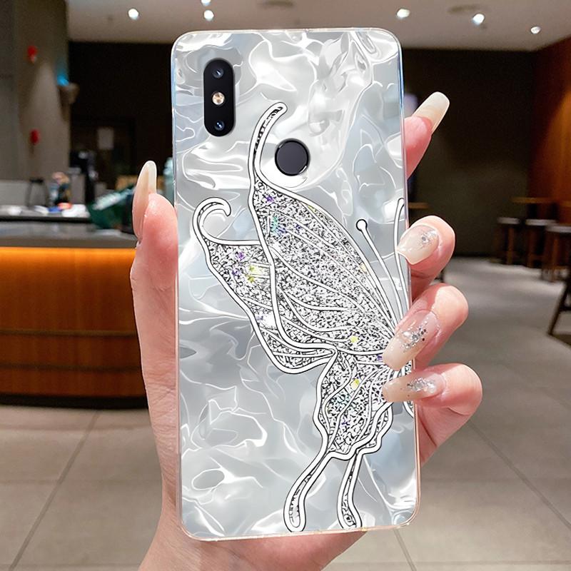 For Xiaomi Mi Max 3 Mix 2S Phone Case Fashion Butterfly Flower Clear Soft TPU Silicone Back Cover For Xiaomi Mi Max3 Mix2S Shell