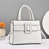 NICOLE & DORIS Women's Crocodile Dial Handbag, 2-Way Shoulder Bag, Crossbody Bag, Large Capacity, Waterproof, Divided, Three-Layered Design, Bottom
