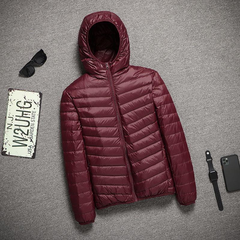 Men's Ultra-Thin Lightweight Down Cotton Jacket, Large Size, Cold-Proof, Short, Off-Season Clearance